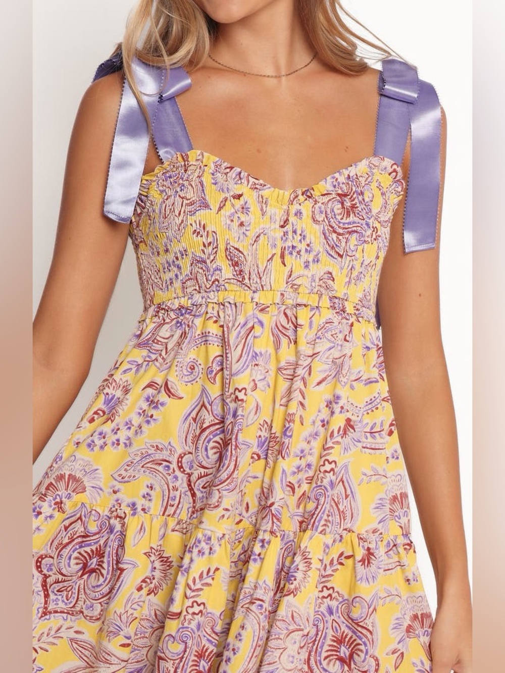Petal & Pup Marigold Smocked Maxi Sundress - Picture 3 of 7
